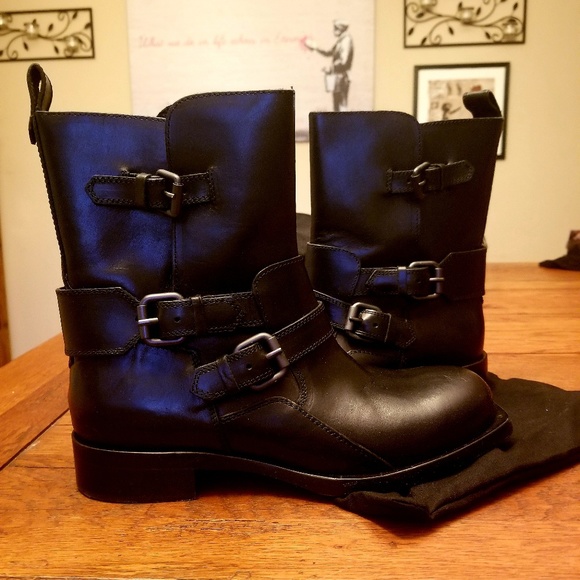 Diesel Black Gold Shoes - Diesel Black Gold Women's Moto-HB Leather Boot Hot